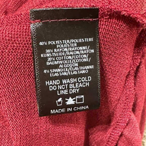 Anthropologie Sunday in Brooklyn Sweater Dress Women's Large Wine ruffle hem NWT - Picture 13 of 16